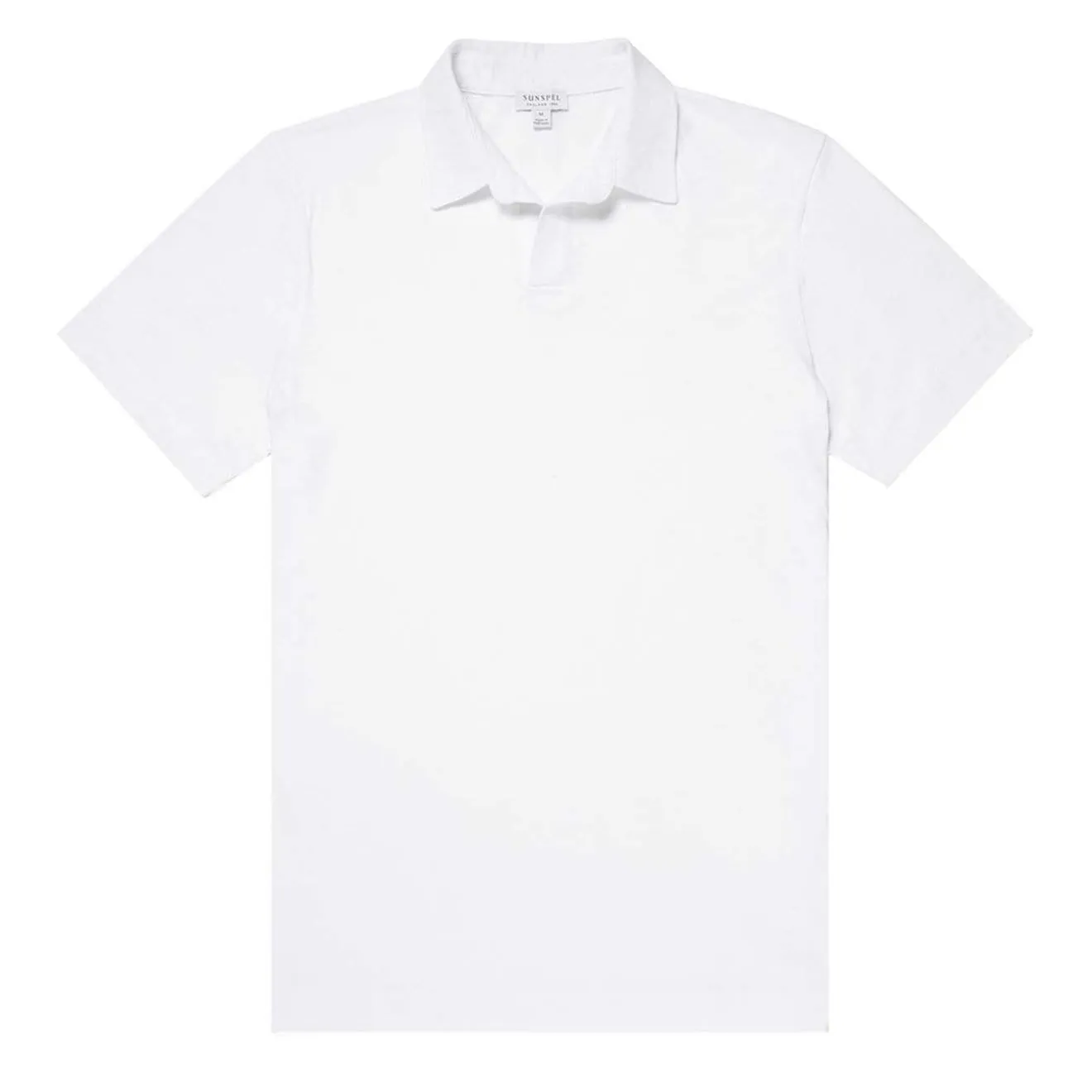 Sunspel Pima Polo Shirt White