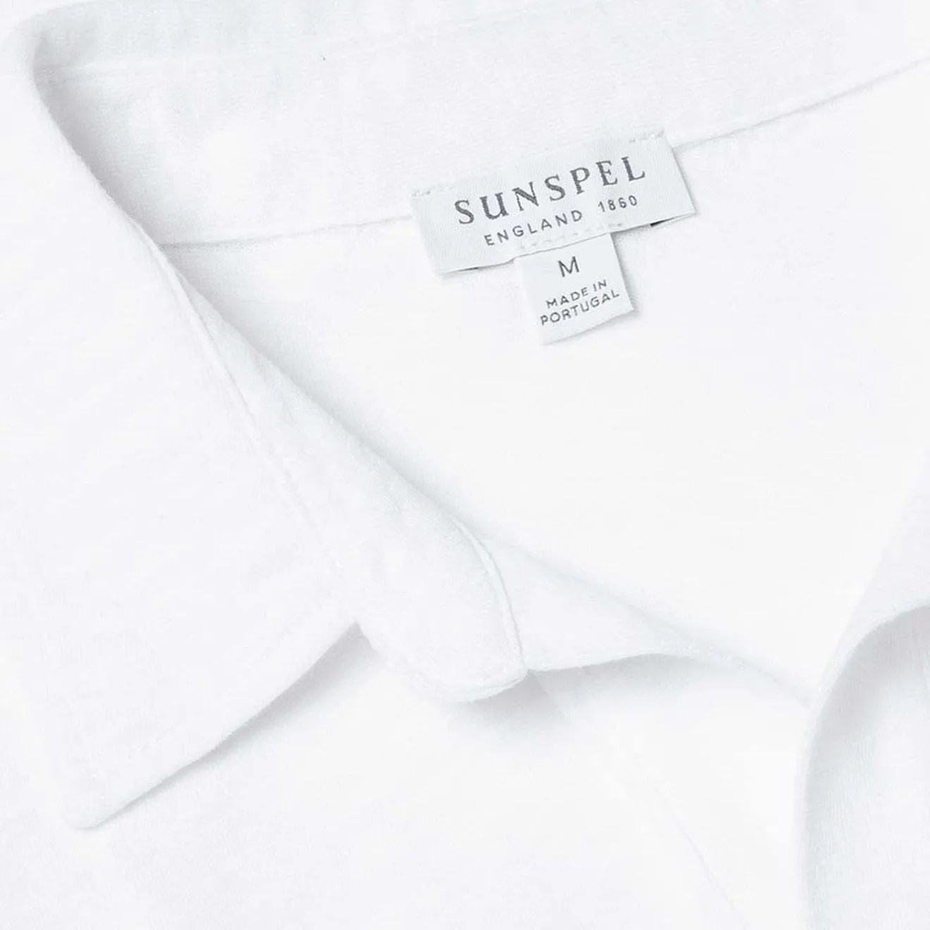 Sunspel Pima Polo Shirt White