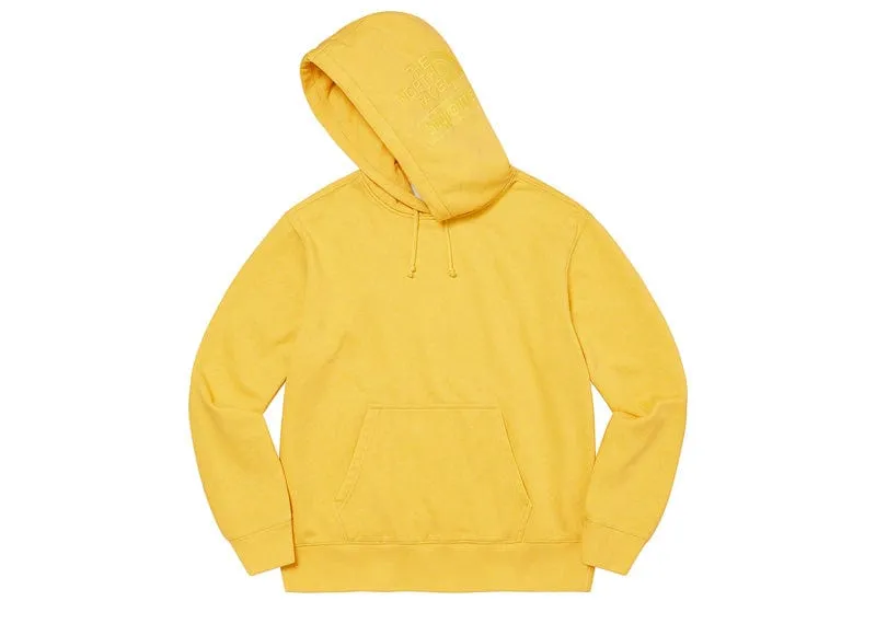 Supreme The North Face Pigment Printed Hooded Sweatshirt Yellow