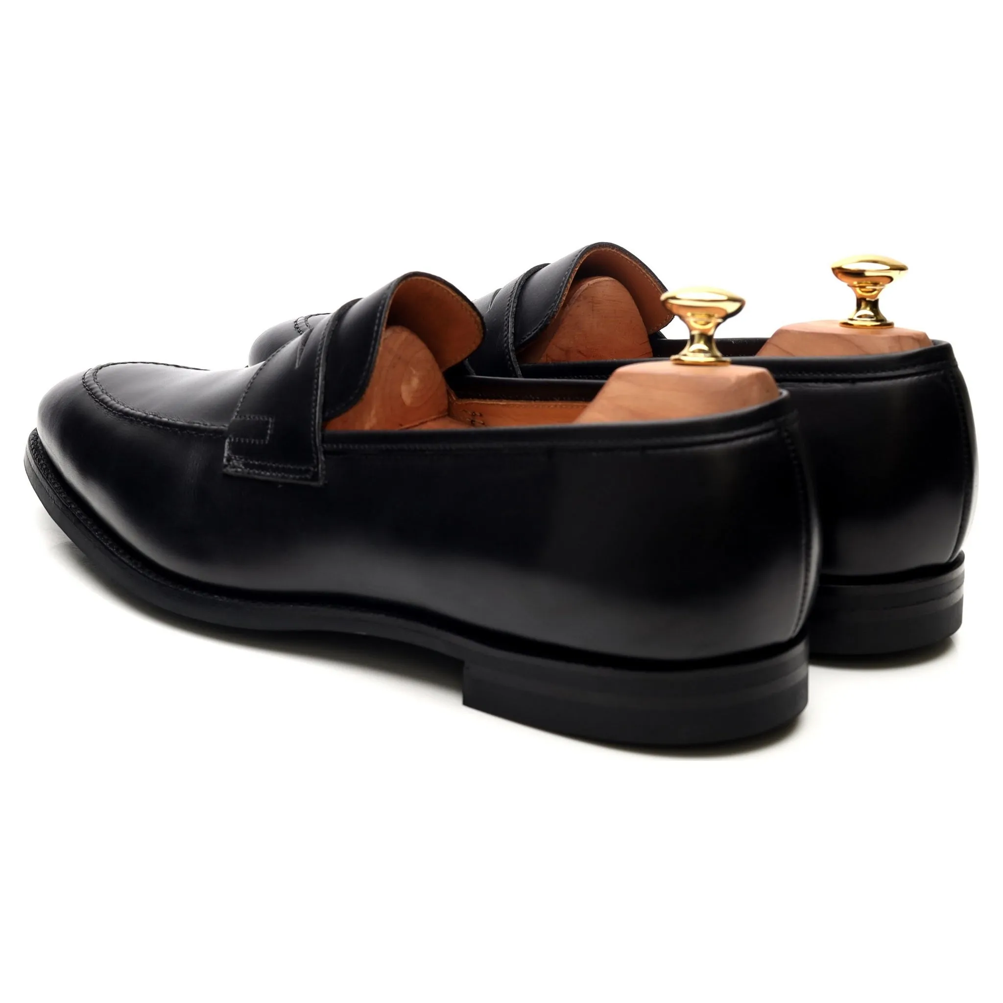 'Sydney' Black Leather Loafers UK 10 E