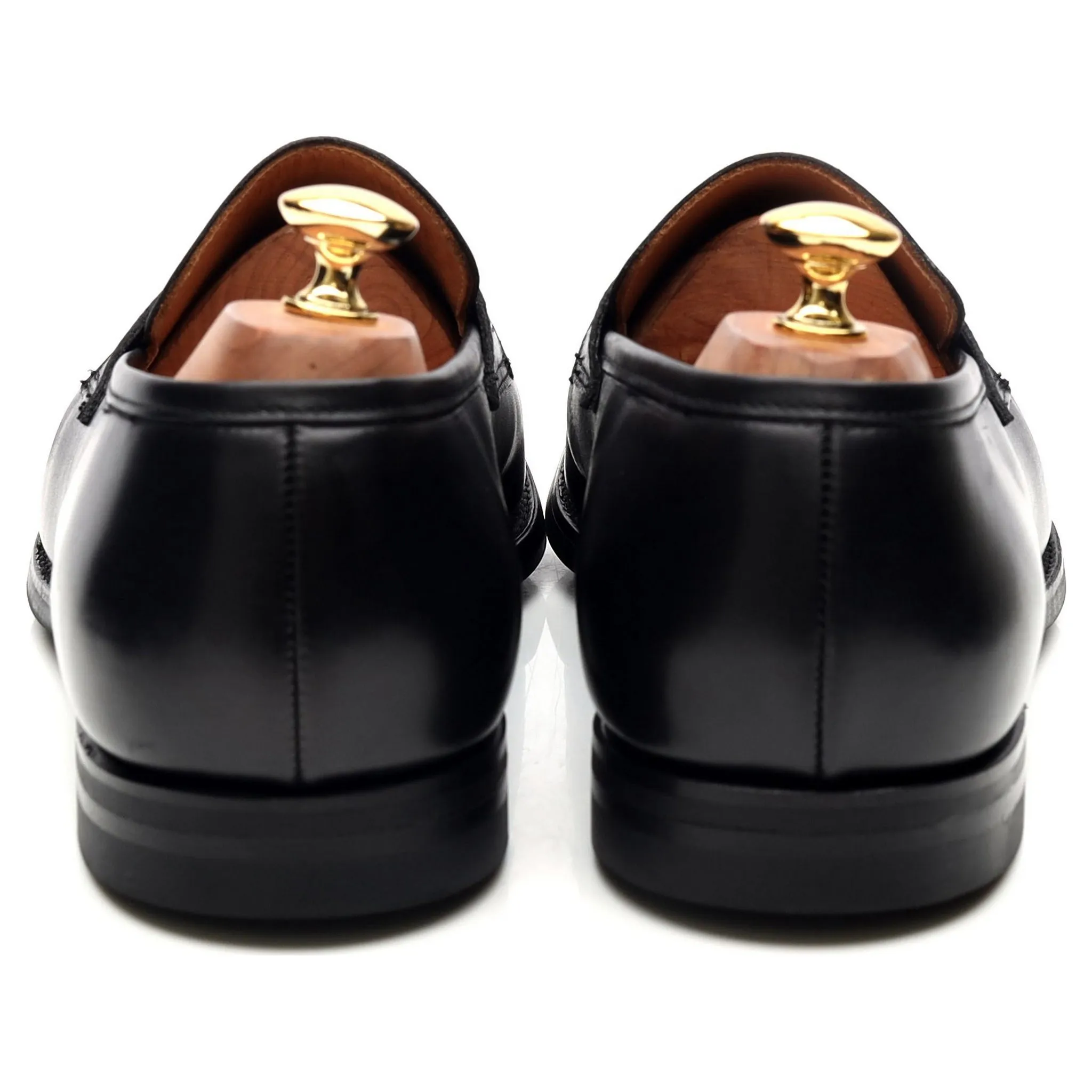 'Sydney' Black Leather Loafers UK 10 E