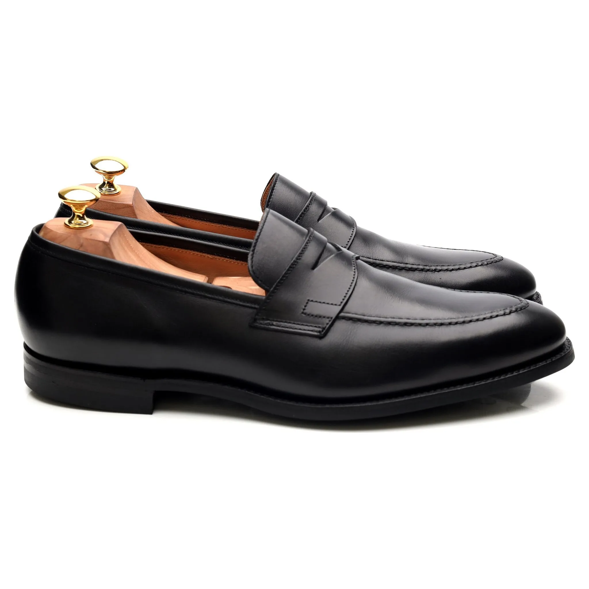 'Sydney' Black Leather Loafers UK 10 E