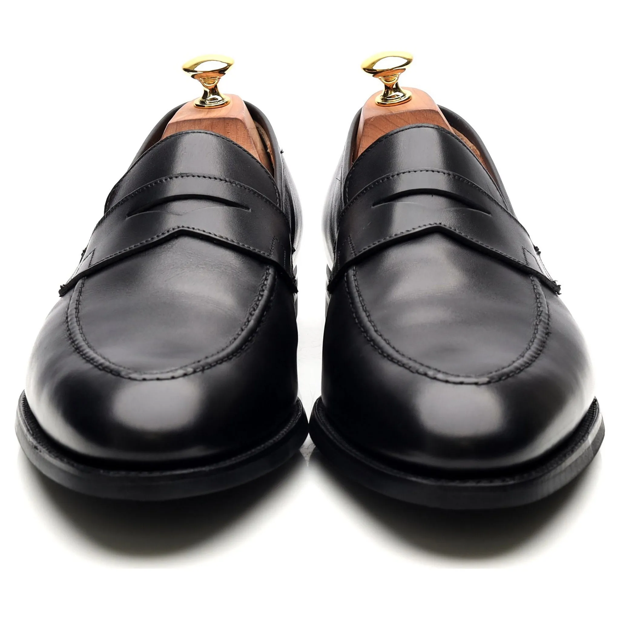 'Sydney' Black Leather Loafers UK 10 E