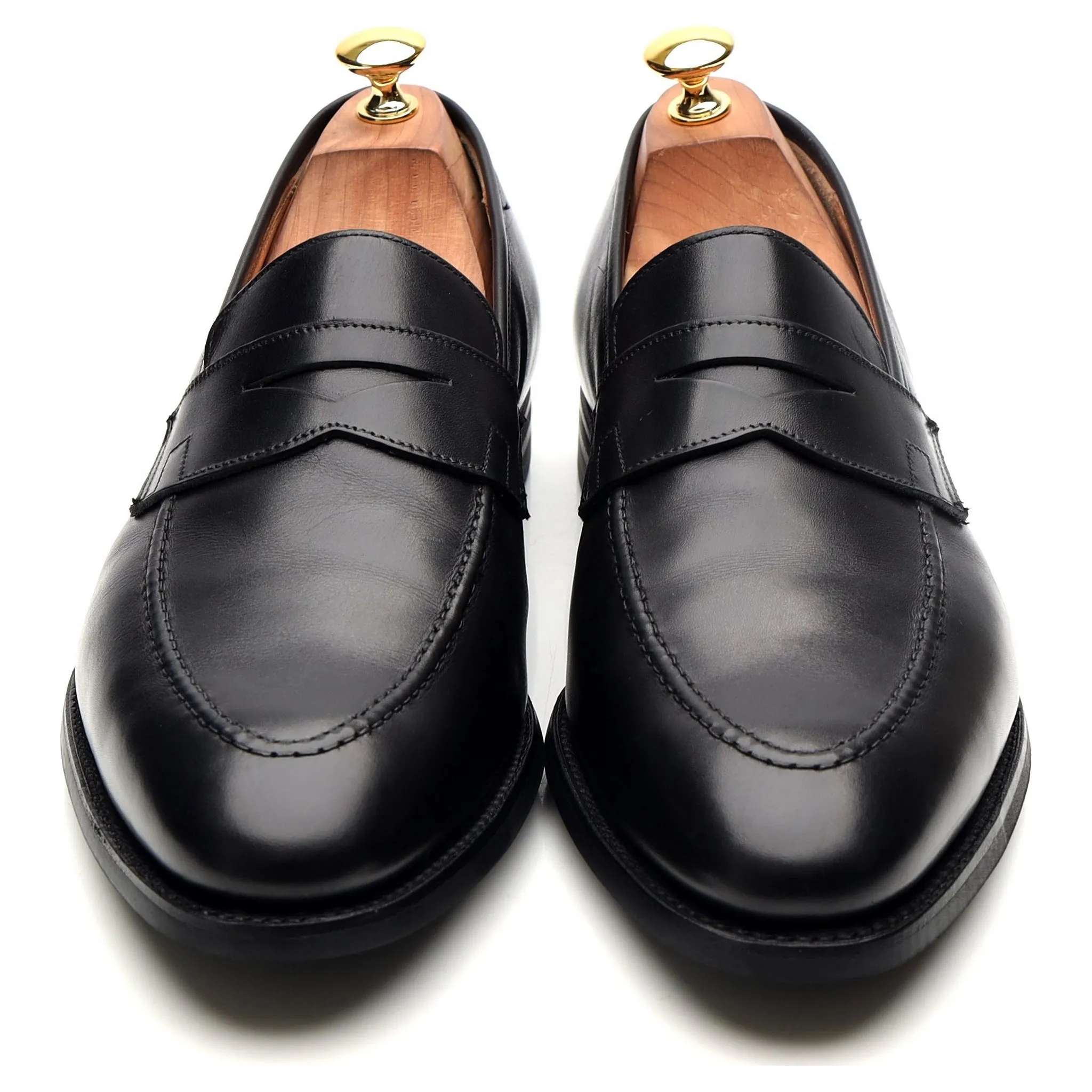 'Sydney' Black Leather Loafers UK 10 E