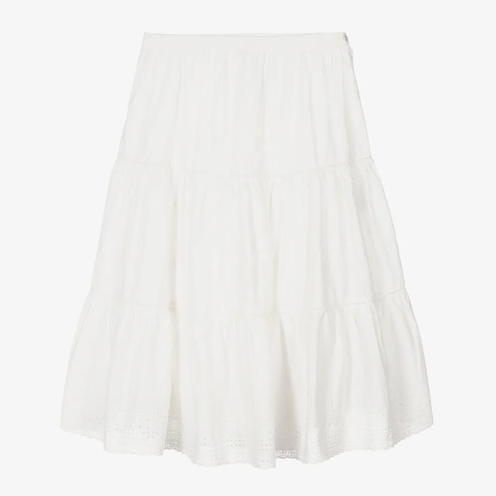 Teen Ivory Cotton Skirt 