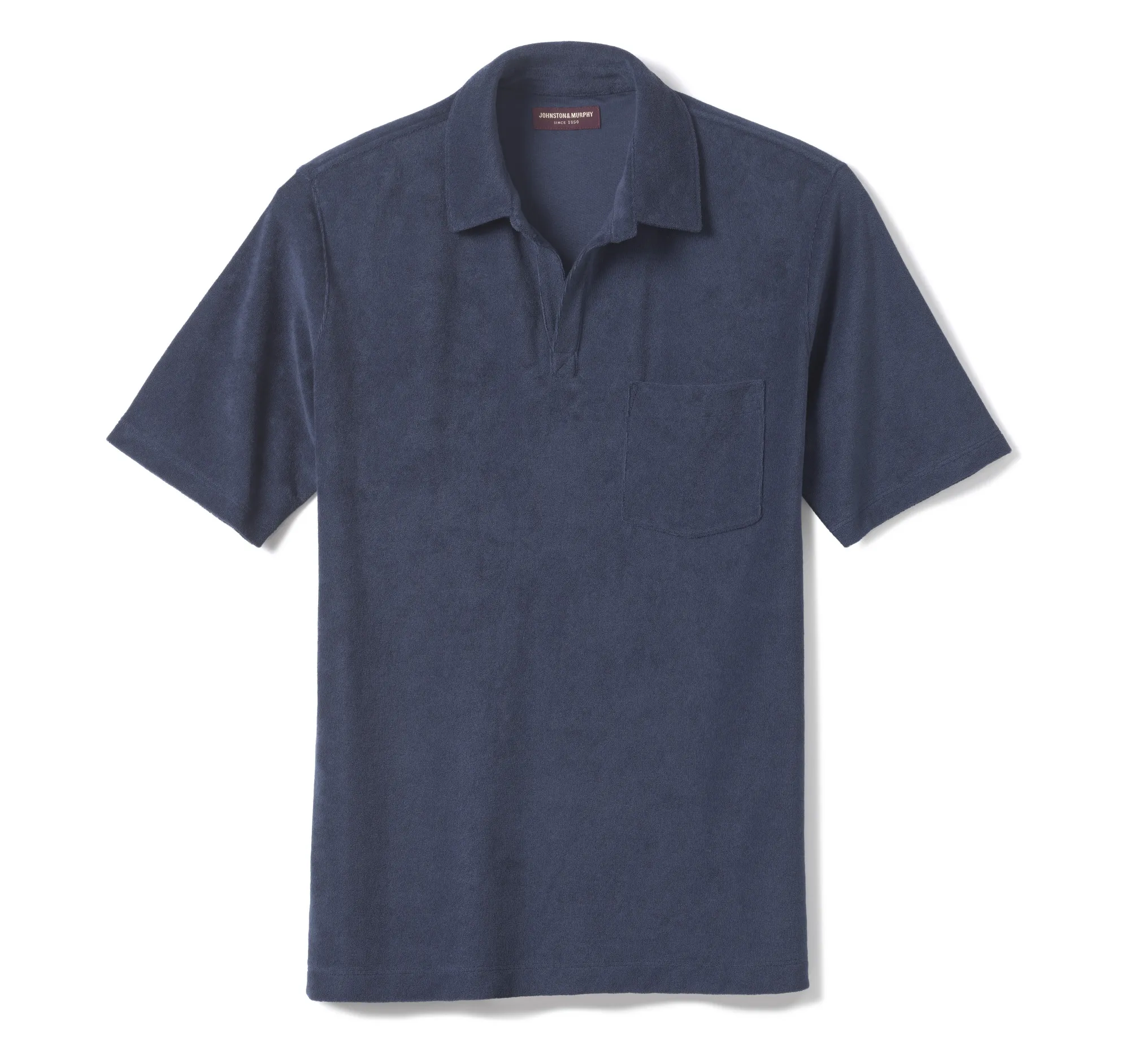 Terry Open Collar Polo