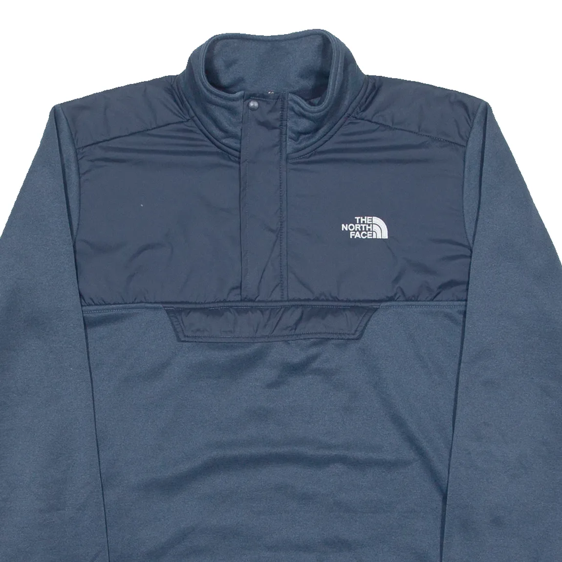 THE NORTH FACE Boys Sweatshirt Blue 1/4 Zip XL