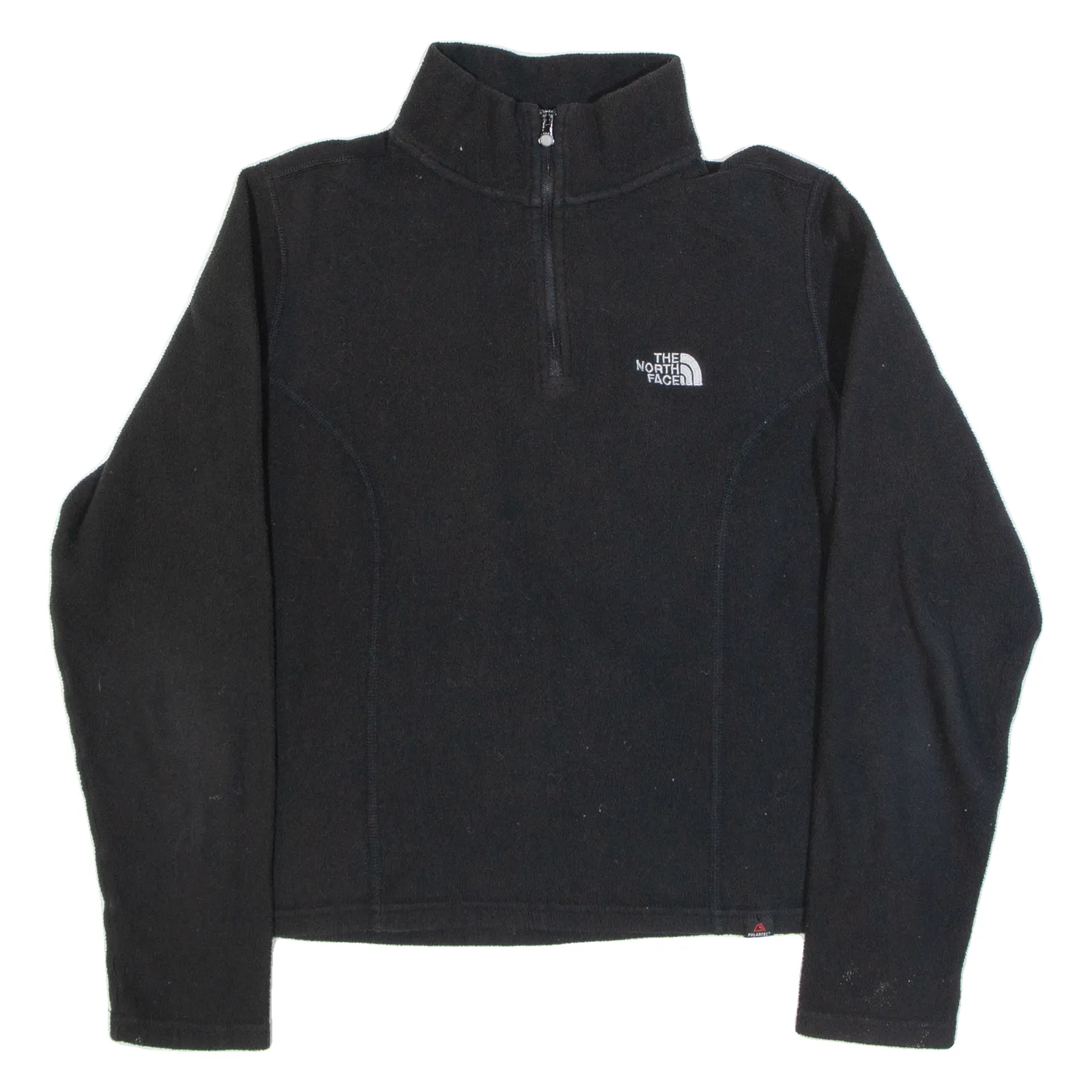 THE NORTH FACE Cropped Womens Fleece Black 1/4 Zip XS