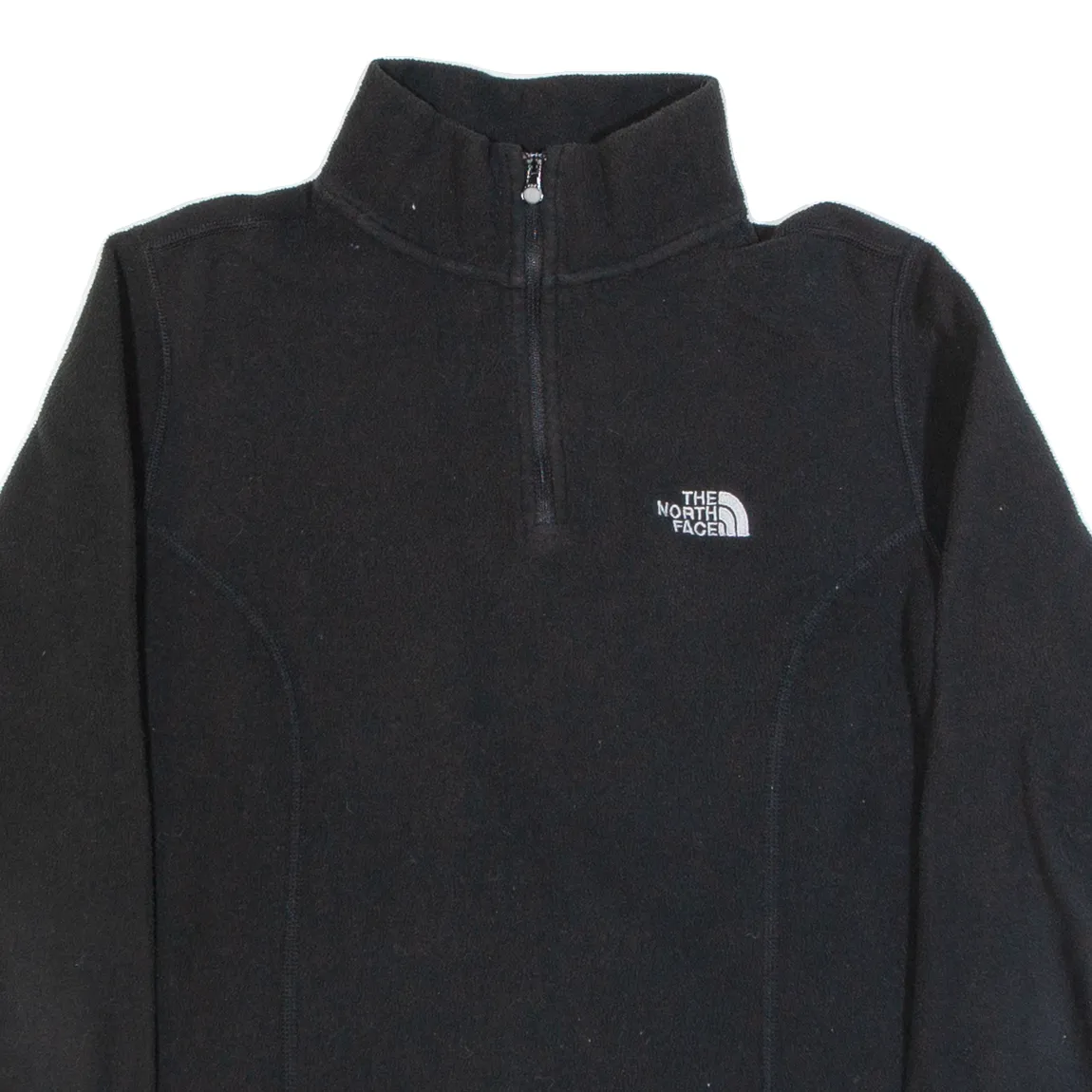 THE NORTH FACE Cropped Womens Fleece Black 1/4 Zip XS