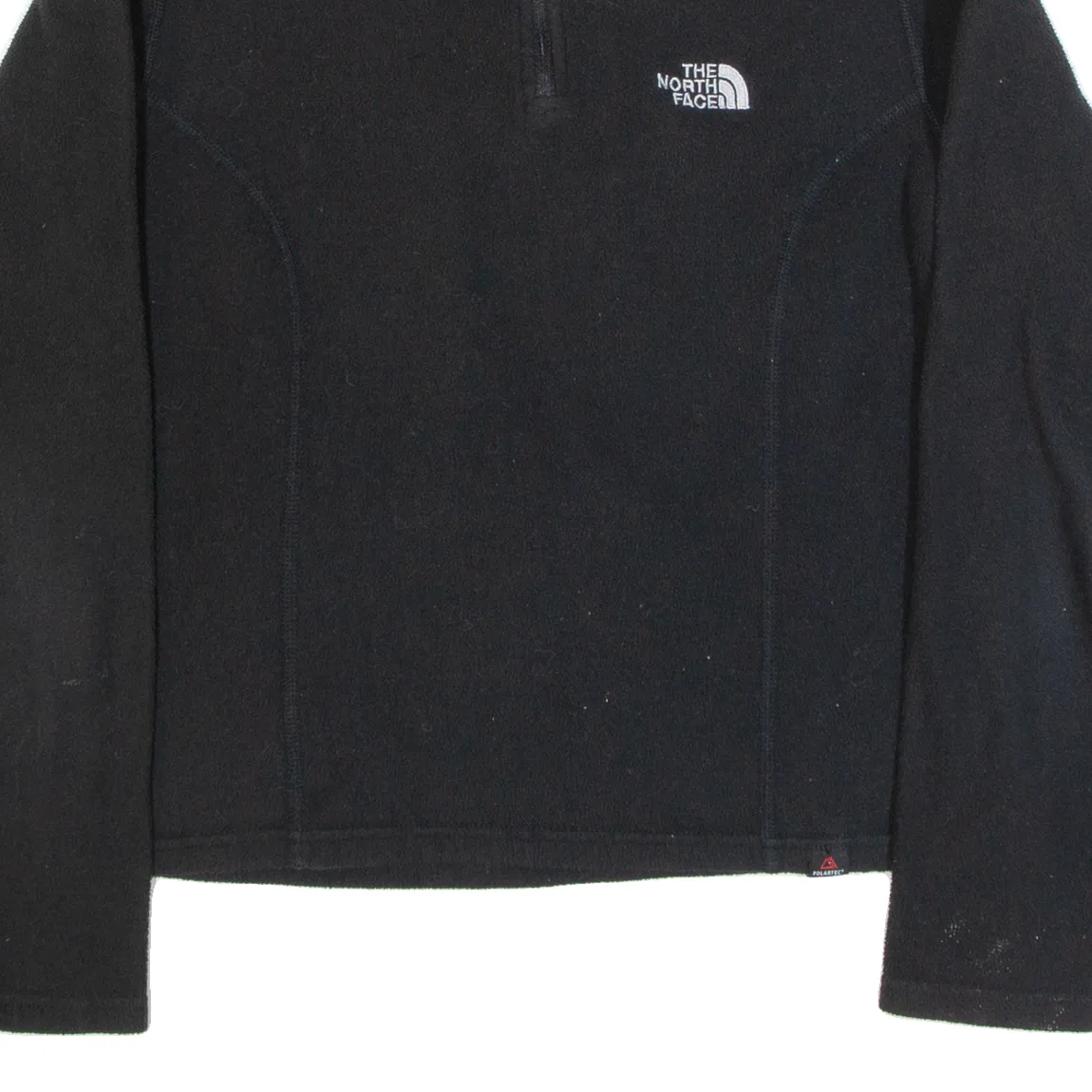 THE NORTH FACE Cropped Womens Fleece Black 1/4 Zip XS