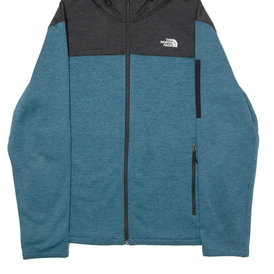 THE NORTH FACE Mens Shell Jacket Blue Hooded Colourblock XL