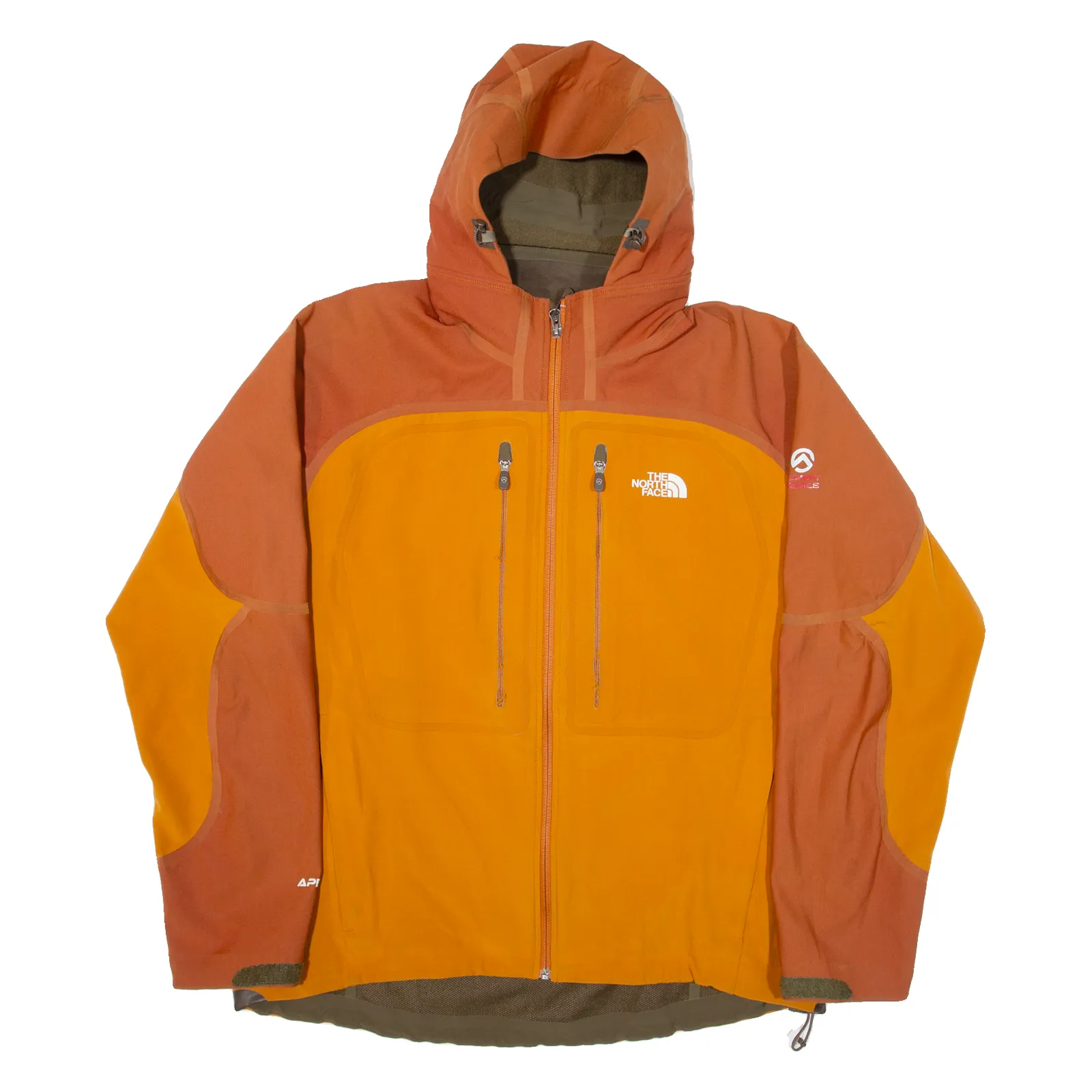 THE NORTH FACE Summit Series Mens Rain Jacket Orange Hooded XL