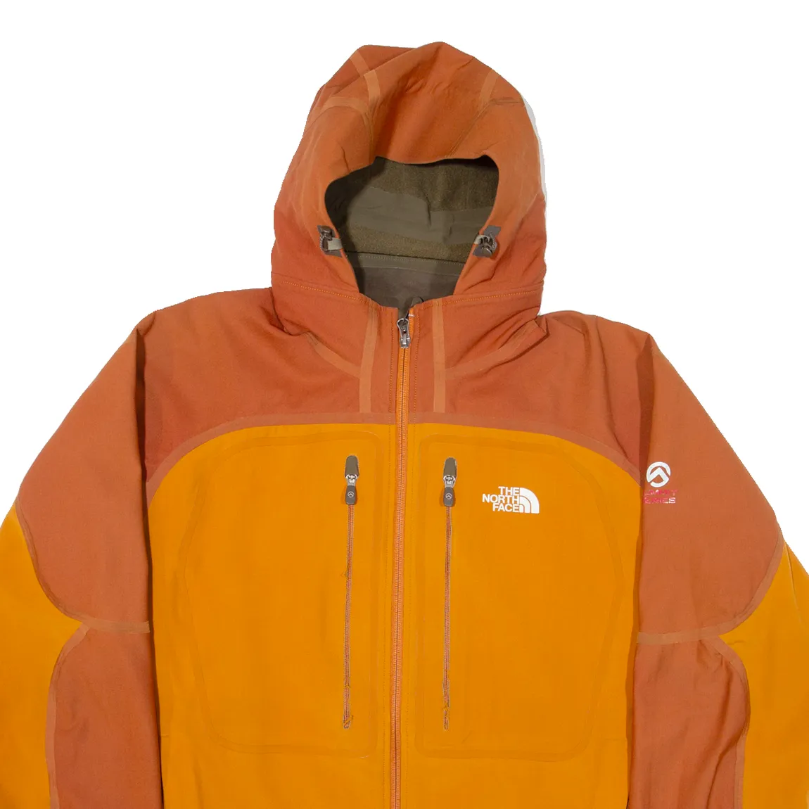 THE NORTH FACE Summit Series Mens Rain Jacket Orange Hooded XL