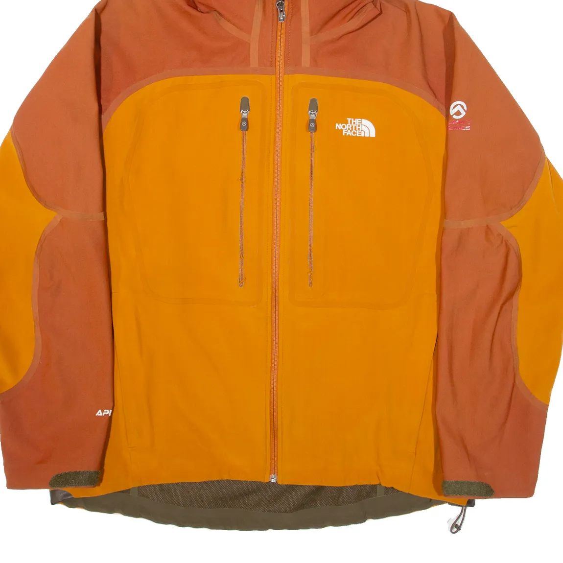 THE NORTH FACE Summit Series Mens Rain Jacket Orange Hooded XL