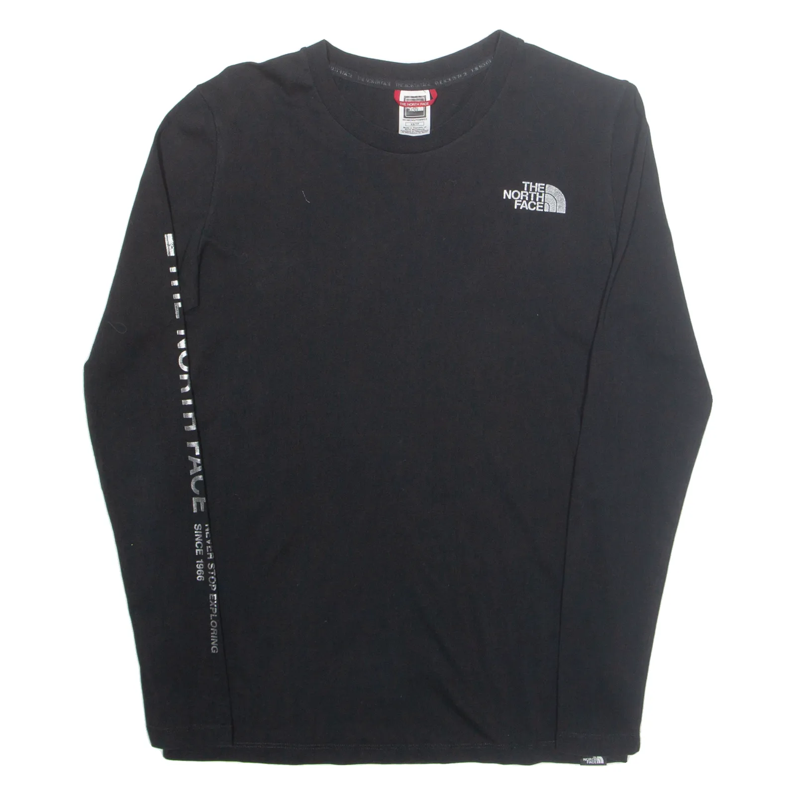 THE NORTH FACE Womens T-Shirt Black Long Sleeve XS