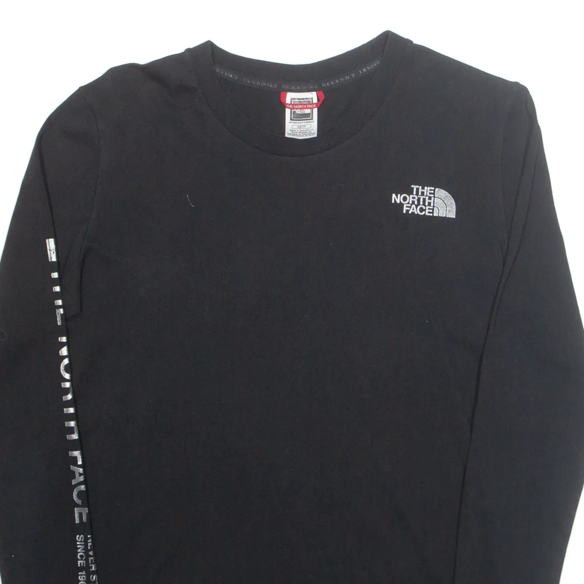 THE NORTH FACE Womens T-Shirt Black Long Sleeve XS