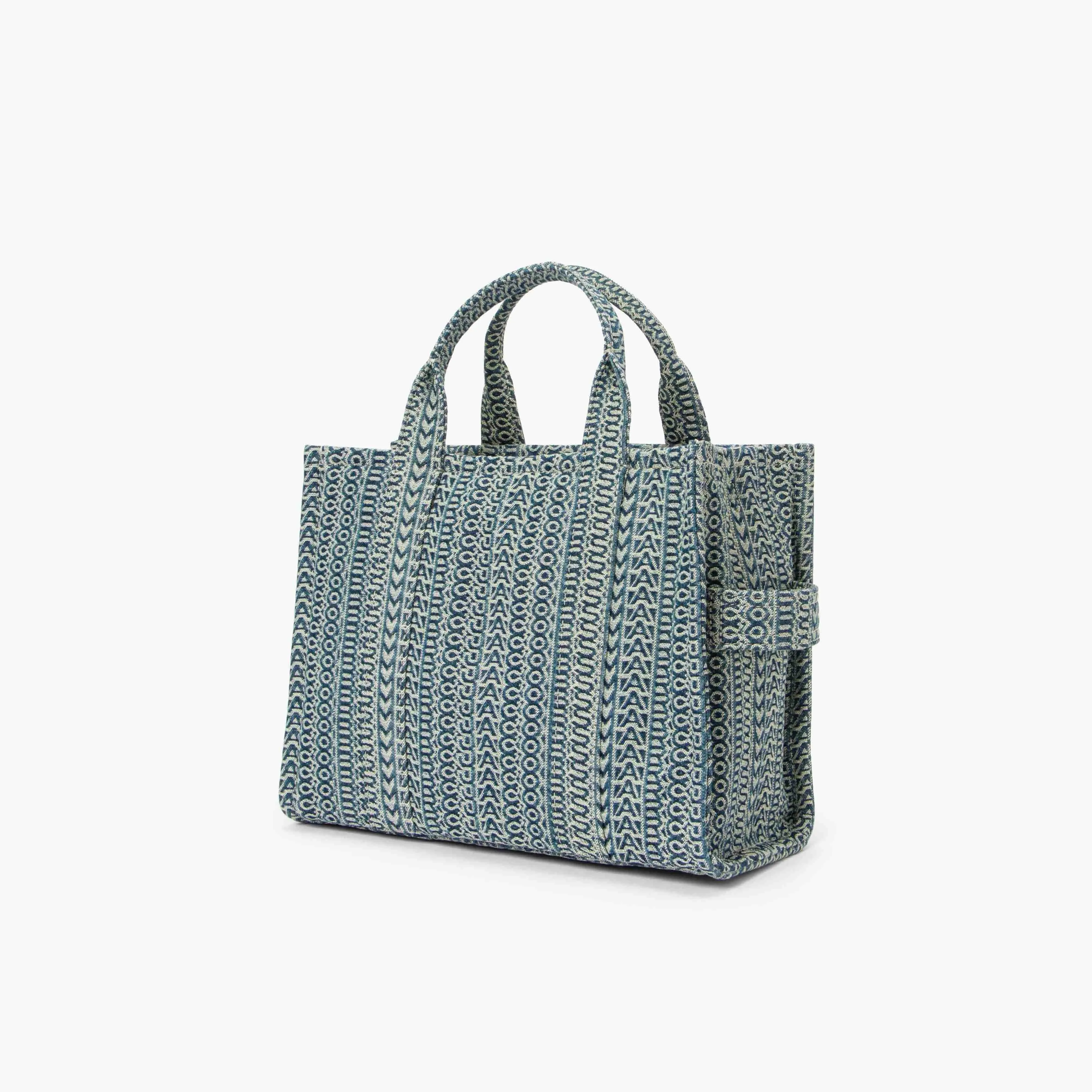 The Washed Monogram Denim Medium Tote Bag