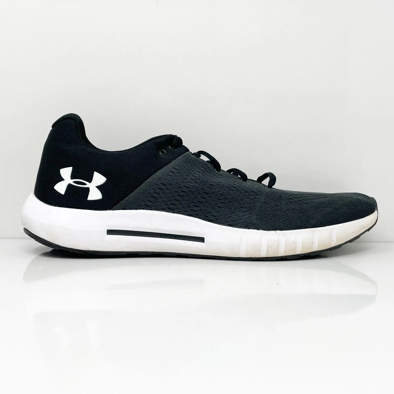 Under Armour Mens Micro G Pursuit 3000011-102 Black Running Shoes Sneakers Sz 13