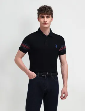 U.S. Polo Assn. Denim Co. Muscle Fit Typography Polo Shirt