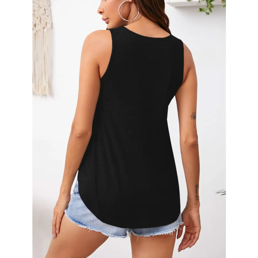 V-Neck Wide Strap Tank
