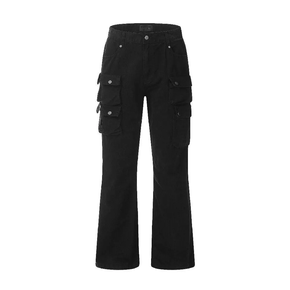 Washed Multi-Pocket Cargo Pants