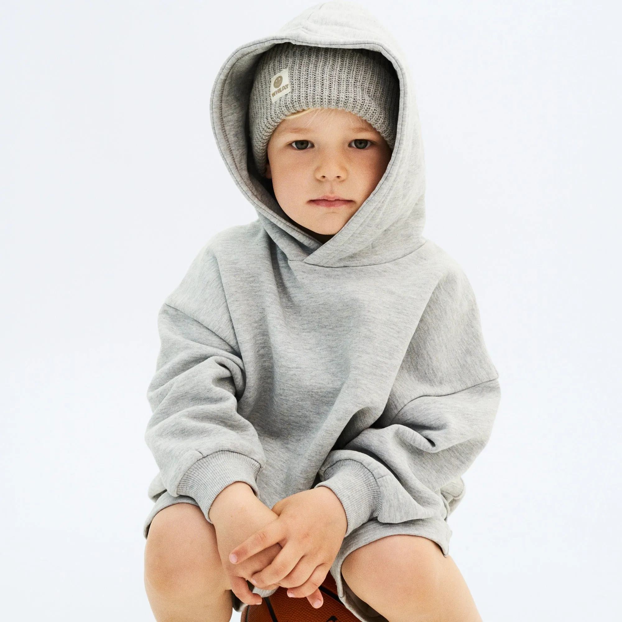 Wheat x Pernille Teisbk | Hoodie Bonno - grey melange