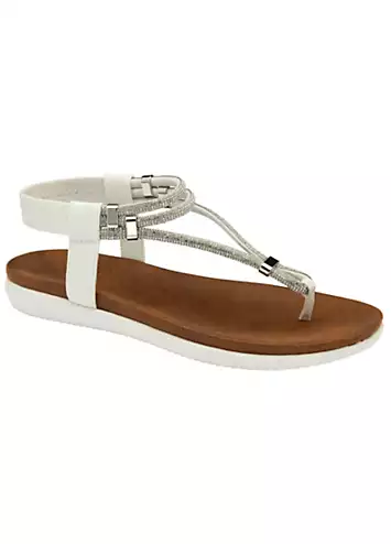 White Chica Sandals by Lotus | Look Again