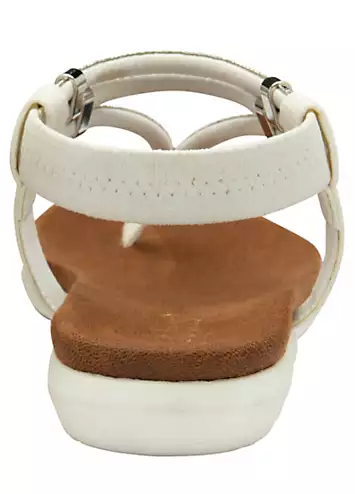 White Chica Sandals by Lotus | Look Again