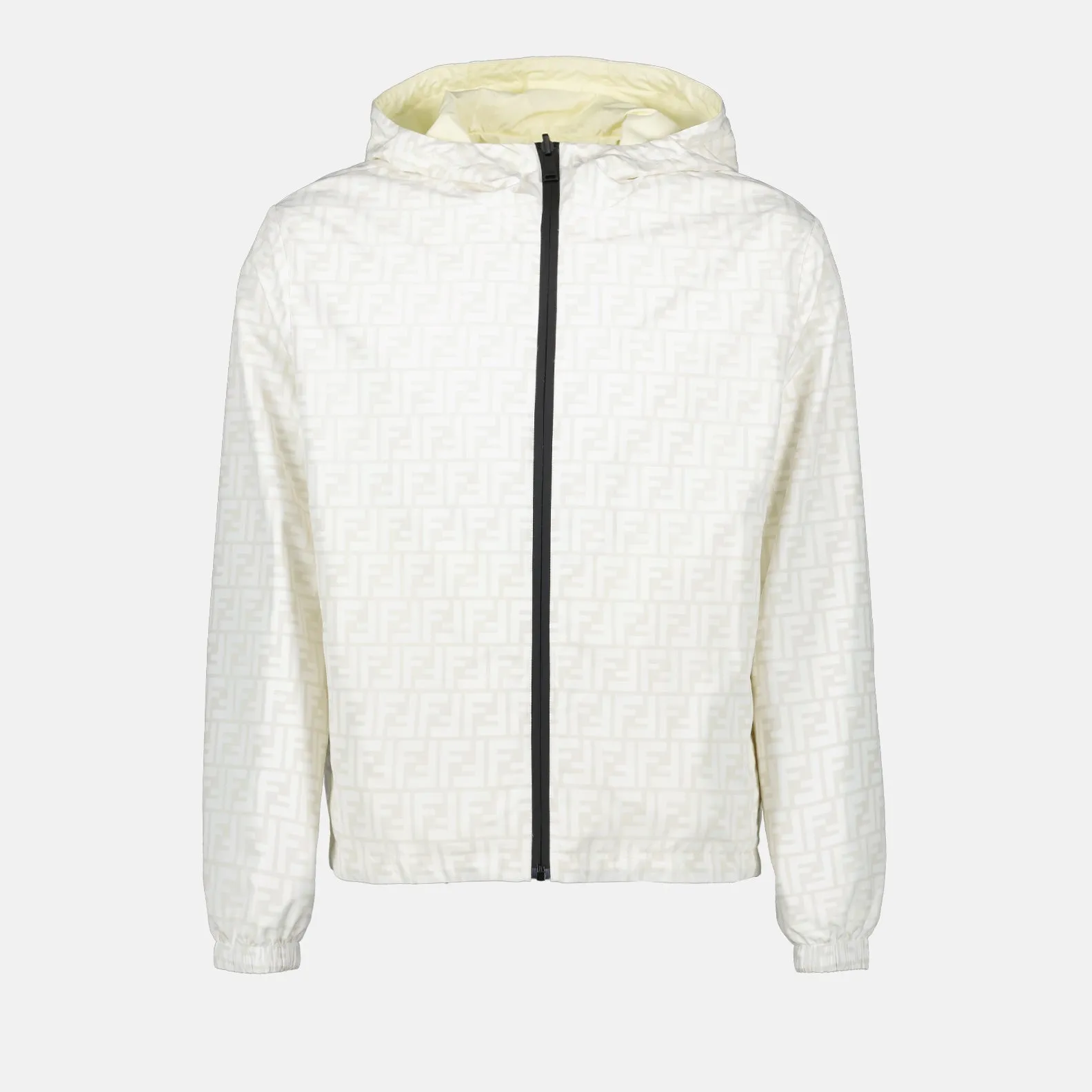 White Nylon Windbreaker