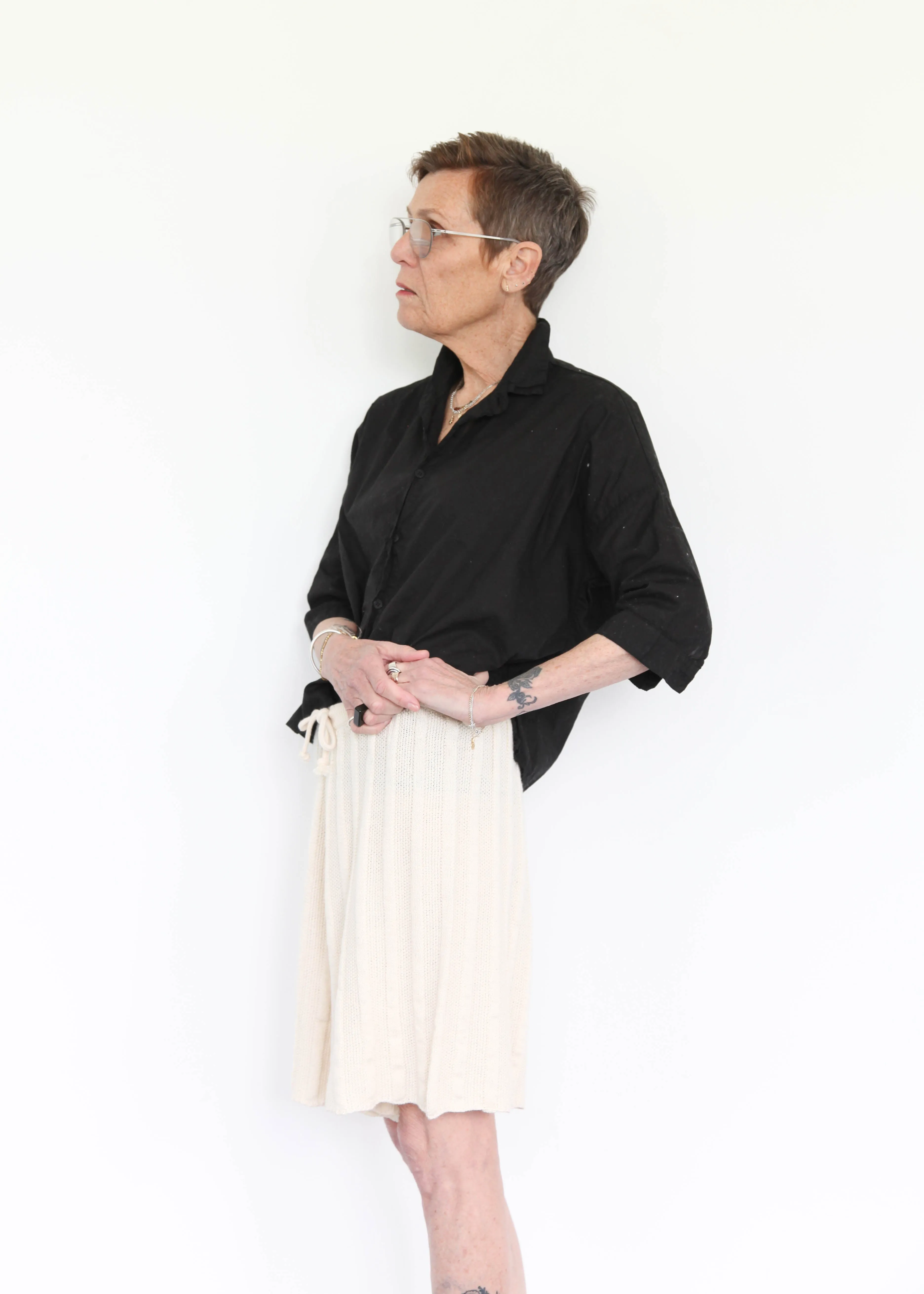 Wide Rib Short - Ecru