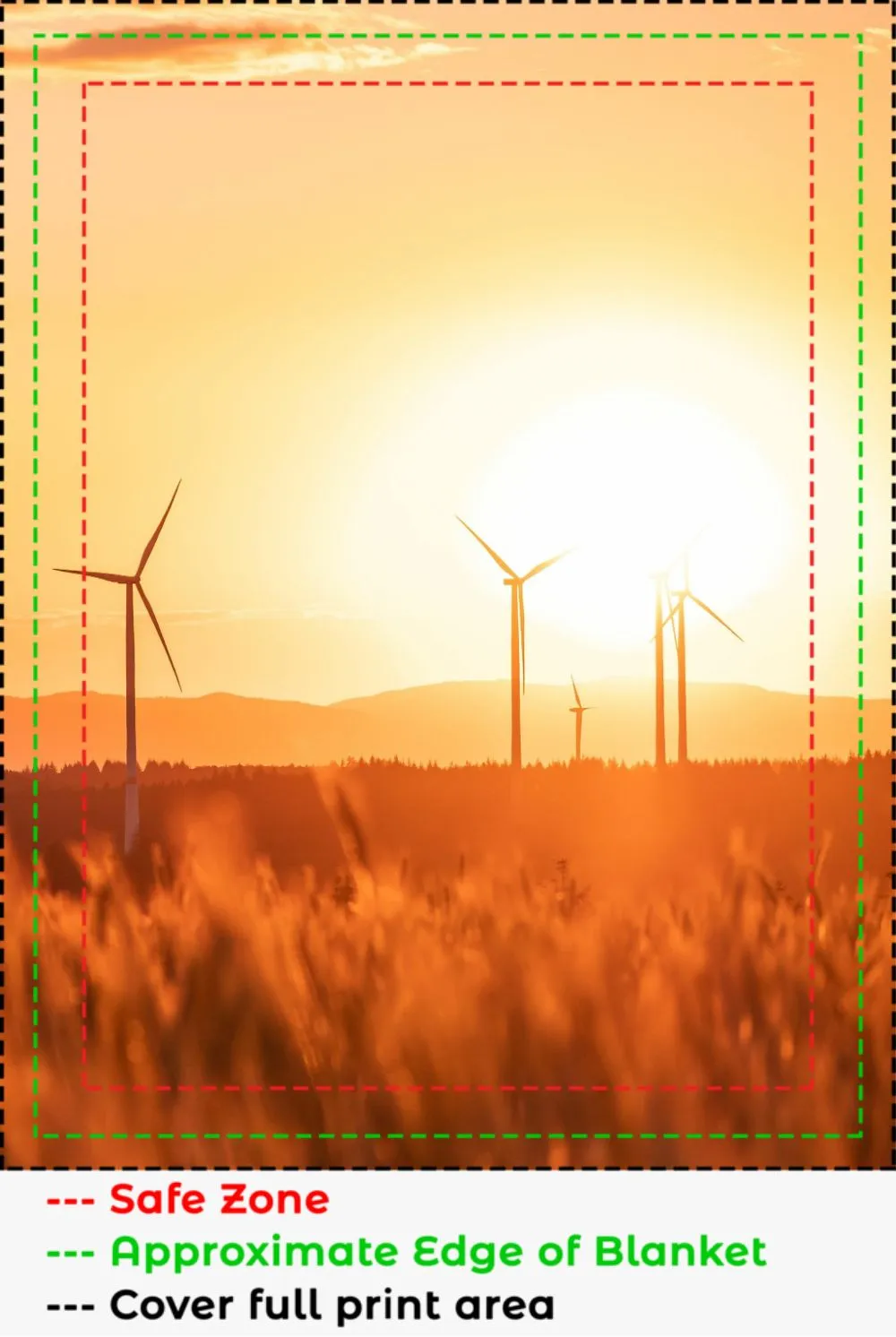 Windmill Sunset Blanket