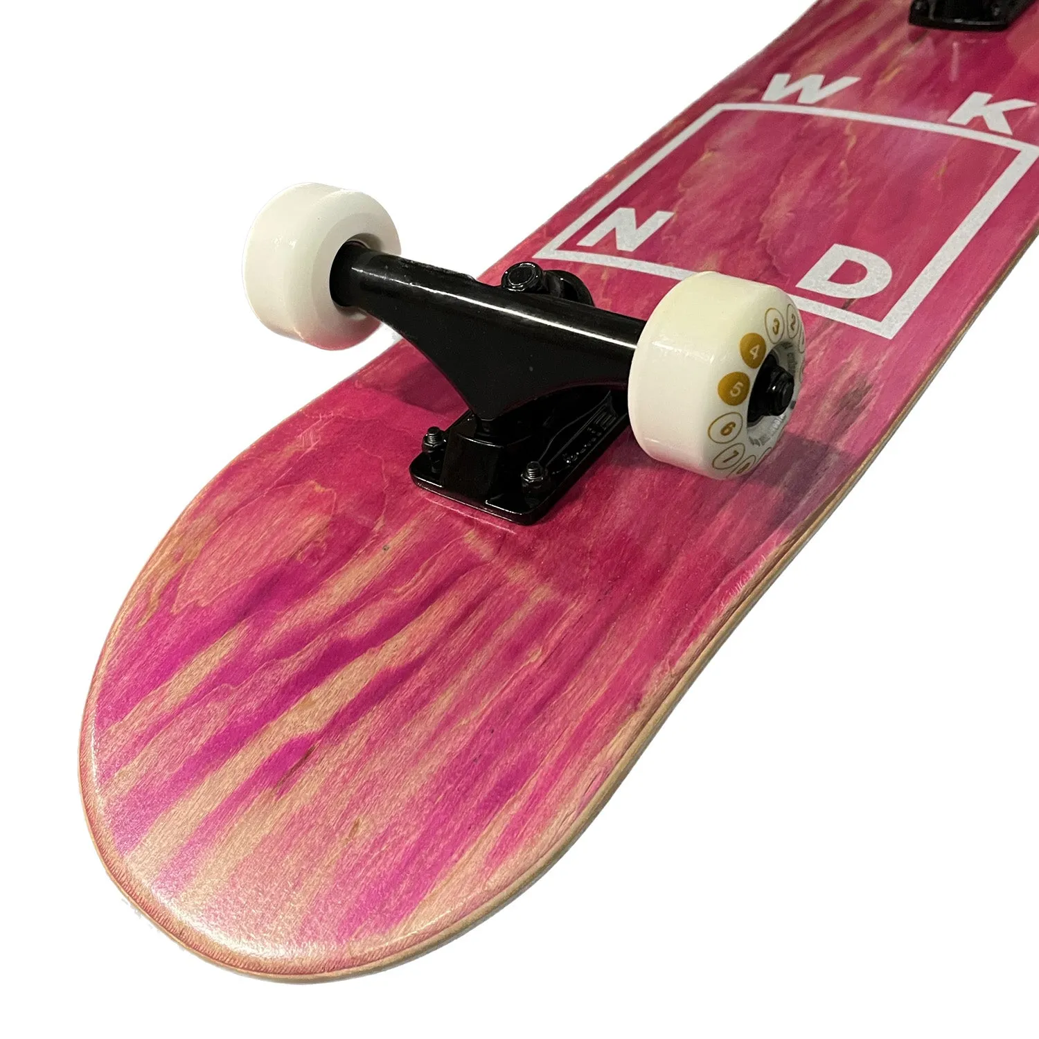 WKND Team Logo Glitters Pink 7.75 Custom Complete Skateboard Hybrid